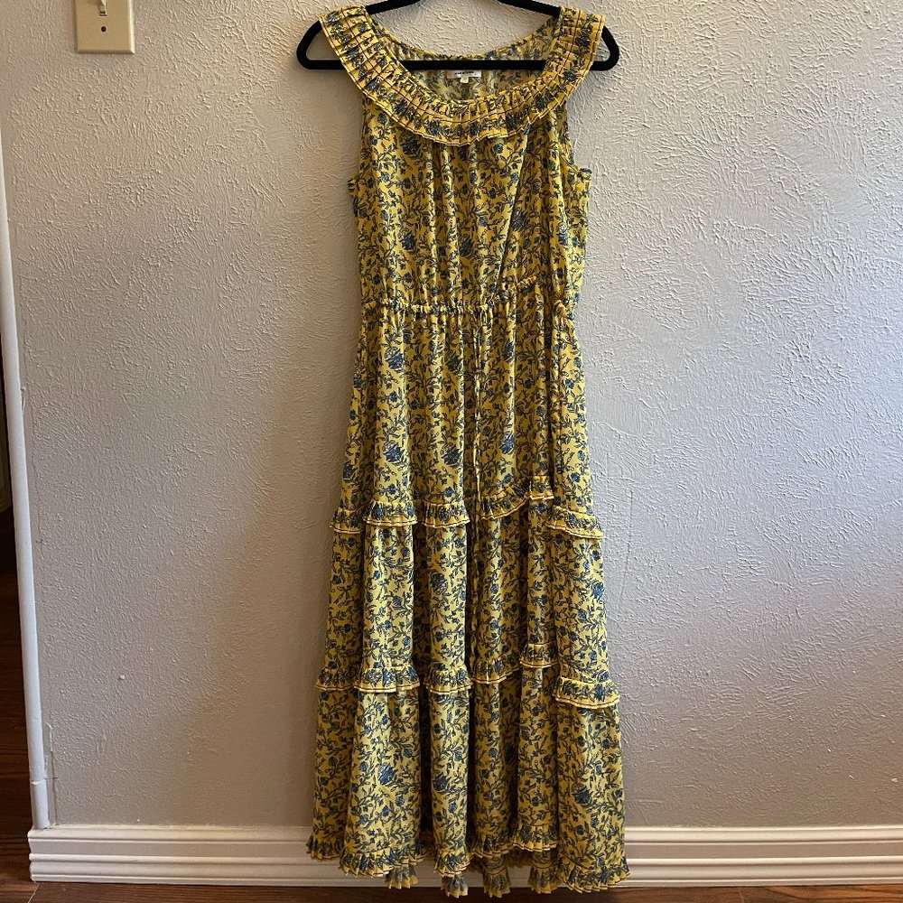 Max Studio Yellow Floral Maxi Dress